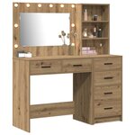 vidaXL Table de Toilette Marron 78.5 x 41 x 135 cm Bois d'ingénierie