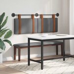 vidaXL Tête de lit suspendue Uni Gris foncé 130 x 55 x 5 cm PU antique