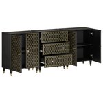 vidaXL Armoires latérales 3 Pièces 60x33x75 cm bois massif de manguier