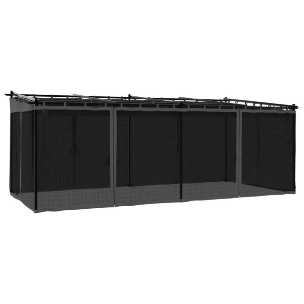 vidaXL Tonnelle avec parois en filet anthracite 6x3 m acier