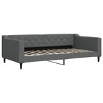 vidaXL Lit de jour avec matelas gris foncé 100x200 cm tissu