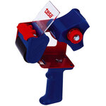 Dévidoir manuel d'emballage + 2 rouleaux havane inclus de 66 m x 50 mm bleu tesa