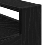vidaXL Chariot de cuisine Chêne noir 60 x 45 x 80 cm Bois d'ingénierie