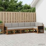 vidaXL Ensemble de canapés d'extérieur 6 Pièces Naturel et gris clair
