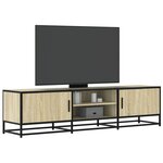 vidaXL Meuble TV chêne sonoma 160x35x41 cm bois d'ingénierie et métal