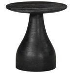 vidaXL Table d'appoint noir Ø40x40 cm bois de manguier massif