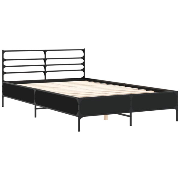 vidaXL Cadre de lit sans matelas noir 140x200 cm