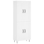 vidaXL Buffet haut Blanc 69 5x34x180 cm Bois d'ingénierie