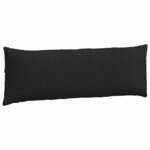 vidaXL Coussins de canapé 2 Pièces Noir 120 x 40 cm tissu