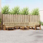 vidaXL Ensemble de canapés d'extérieur 9 Pièces Naturel et Beige