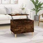 vidaXL Table basse Chêne fumé 60x44 5x45 cm Bois d'ingénierie