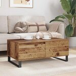 vidaXL Table basse Bois Ancien 90 x 50 x 36 5 cm Bois d'ingénierie