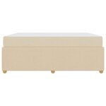 vidaXL Cadre de lit avec matelas Crème 180 x 200 cm tissu