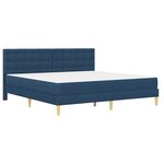 vidaXL Cadre de lit avec matelas Bleu 200 x 200 cm tissu