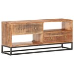 vidaXL Meuble TV 120x30x50 cm Bois d'acacia brut