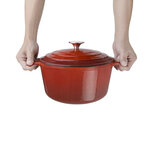 Grande cocotte ronde rouge en fonte vogue 4 l -  - fonte4oui x125mm