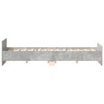 vidaXL Cadre de lit sans matelas gris béton 180x200 cm