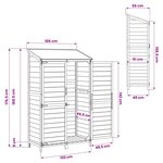vidaXL Abri de jardin Blanc 106 5 x 56 x 176 cm Bois de Sapin Massif