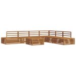 vidaXL 8 pc Ensemble de canapés d'extérieur Bois d'Acacia Massif