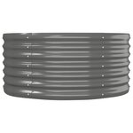vidaXL Lit surélevé de jardin Acier galvanisé 152x80x36 cm gris
