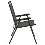 vidaXL Chaises de jardin pliables lot de 4 en acier et textilène