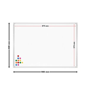 Tableau magnétique wattshiteboard mural 60 x 90cm 12 aimants inclus tableau affichage 16_0002492