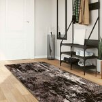 vidaXL Coureur de Tapis MARSA Noir 80 x 250 cm Polyester et PVC