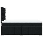 vidaXL Sommier à lattes de lit avec matelas noir 120x190 cm tissu
