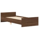 vidaXL Cadre de lit sans matelas chêne marron 75x190cm bois ingénierie