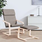 vidaXL Chaise de relaxation Taupe Tissu