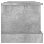 vidaXL Boîte de rangement gris béton 50x30x28 cm bois d'ingénierie