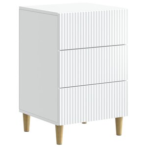 vidaXL Cabinet de chevet Blanc 43 x 41 x 66 5 cm Bois d'ingénierie
