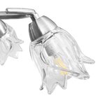 vidaXL Plafonnier et abat-jour verre transparent 5 ampoules E14 Tulipe