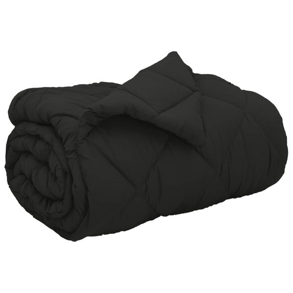 vidaXL Duvet d'hiver Noir 220 x 155 cm Microfibre