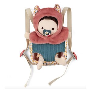 Poupee Jeanne et porte bebe - Poupee en tissu
