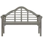 vidaXL Banc de jardin avec coussin 135 cm Bois d'acacia massif Gris