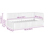 vidaXL Cadre de lit d'angle avec tête de lit Crème 90 x 190 cm Velours