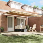 vidaXL Auvent Rétractable Multicolore 450 × 300 cm Polyester et métal