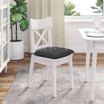 vidaXL Coussins de siège 4 Pièces Gris foncé 40 x 40 x 6 cm