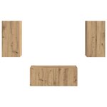vidaXL Ensemble meuble TV 2 Pièces Chêne artisanal Bois d'ingénierie