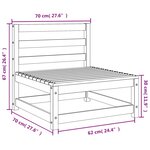 vidaXL Canapés de jardin sans accoudoirs 2 Pièces bois massif douglas