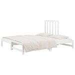 vidaXL Lit coulissant sans matelas blanc 2x(90x200) cm