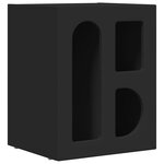 vidaXL Table de chevet 2 Pièces Noir 40 x 35 x 50 cm Bois d'ingénierie