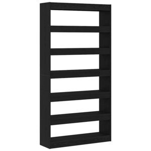 vidaXL Bibliothèque Chêne Noir 100 x 30 x 198 cm Bois d'ingénierie