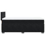 vidaXL Sommier à lattes de lit avec matelas Noir 100x200 cm Velours