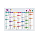 Calendrier scolaire 2021-2022 panneau cartonné multicouleurs