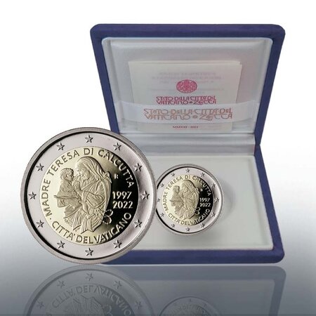 Pièce de monnaie 2 euro commémorative Vatican 2022 BE – Mère Teresa