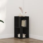 Buffet d'angle vidaXL Noir Chêne 33x33x67 cm Bois d'ingénierie