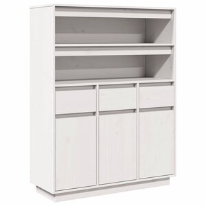 vidaXL Buffet haut blanc 89x34x116 5 cm bois massif de pin
