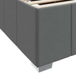 vidaXL Cadre de lit avec matelas Gris foncé 90 x 190 cm tissu